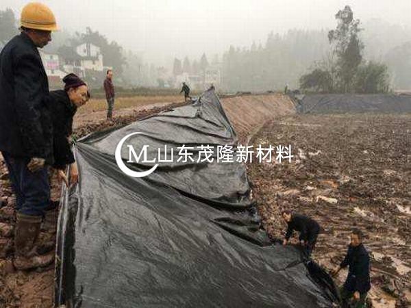 復合土工膜的鋪設采用分段施工和流水作業的方